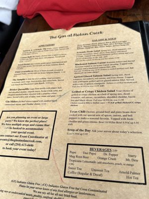 Menu photo 2 The Gin at Nolan Creek Belton, TX