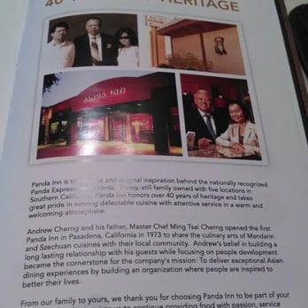 Panda Inn - 40yr anniversary. New menus look good. More photos. Love this place... Sunday brunch is amazing too..11-3 - Chinese Near Me - Pasadena, California
