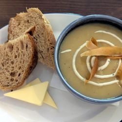 The Fox Revived - Apple & parsnip soup, with toasted apple peel garnish. Absolutely delicious. Everyone wanted to taste it!