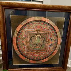 Hobby Lobby - Blue border gold frame art piece