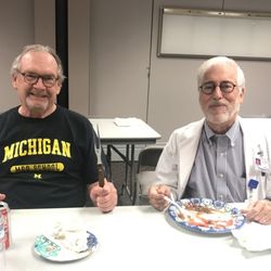 Arthur W. Allen, M.D. - Dr. Allen and this colleague enjoying a meal together during their lunch break!