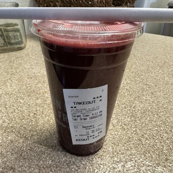 Nekter Juice Bar - Recovery- beet juice ginger celery kale and orange - Juice Bars & Smoothies Near Me - Encinitas, California