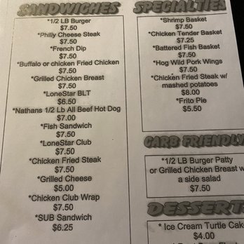 Lonestar Grill & Sports Cafe - Menu with daily specials - Sports Bars Near Me - Richardson, Texas Lonestar Grill & Sports Cafe - Menu with daily specials - Sports Bars Near Me - Richardson, Texas