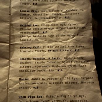 Swordfish Tom's - Menu - August 2023 - Cocktail Bars Near Me - Kansas City, Missouri