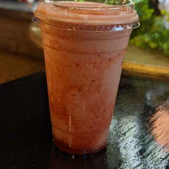Pour - Banana strawberry smoothie using real fruit. Delicious! - Coffee & Tea Near Me - Winston-Salem, North Carolina Pour - Banana strawberry smoothie using real fruit. Delicious! - Coffee & Tea Near Me - Winston-Salem, North Carolina