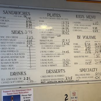 Smokey Blue's BBQ - Menu 10/2025 - Barbeque Near Me - Spartanburg, South Carolina