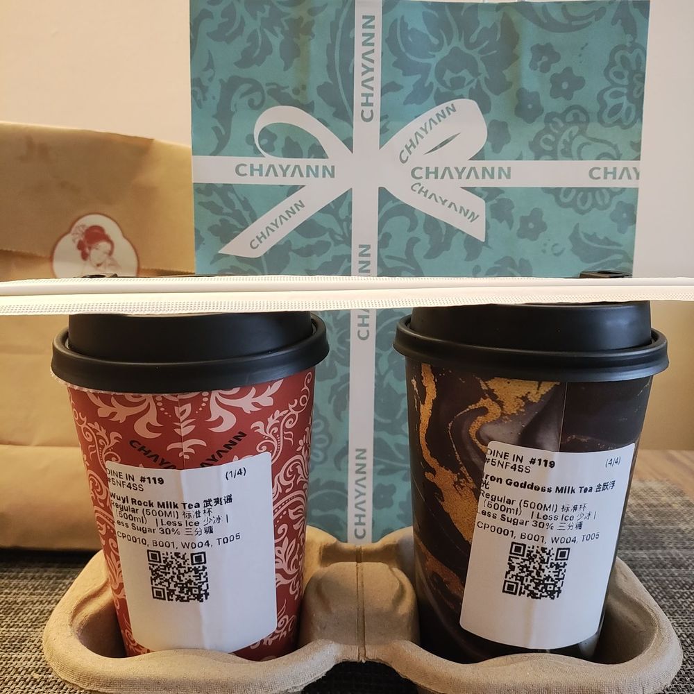 CHAYANN - Wuyi Rock Milk Tea and Iron Goddess Milk Tea - Bubble Tea Near Me - Flushing, New York