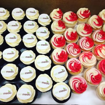 Branded Bites - Logo on the left, and "TNS cupcakes" on the right. - Desserts Near Me Branded Bites - Logo on the left, and "TNS cupcakes" on the right. - Desserts Near Me