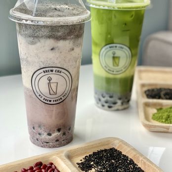 Brew Cha - Black and Red Latte - Bubble Tea Near Me - South San Francisco, California Brew Cha - Black and Red Latte - Bubble Tea Near Me - South San Francisco, California