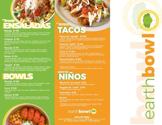 Menu photo 4 Earthbowl Tijuana, BCN