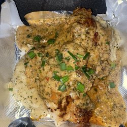 Northern Lites - Smothered potatoes with Catfish