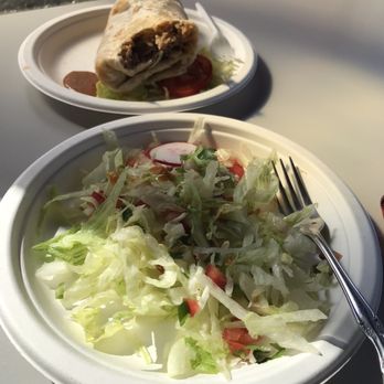 Maria's Taqueria - Beef and bean burrito with side salad $10 - Mexican Near Me - Tillamook, Oregon