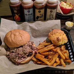 Photo of Capitalist Pig - Saint Louis, MO, United States. Pulled pork sandwich. Not pictured: Mac and cheese.