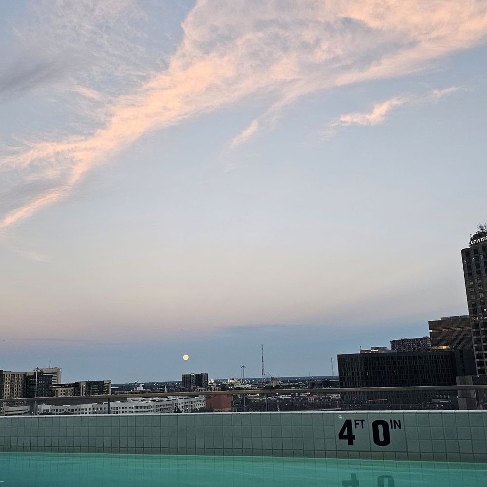 HALL Arts Hotel - Rooftop pool at sunset - Hotels Near Me - Dallas, Texas
