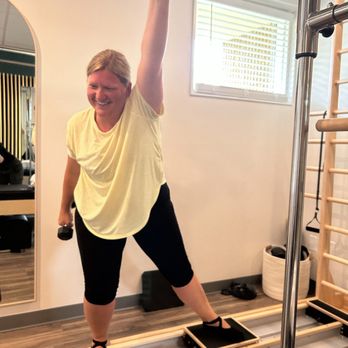 Pulse Pilates & Strength Studio - Happy client using the CoreAlign - Pilates Near Me - Blacksburg, Virginia Pulse Pilates & Strength Studio - Happy client using the CoreAlign - Pilates Near Me - Blacksburg, Virginia
