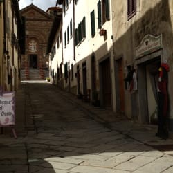 Accademia del Buon Gusto - Once you see the plaza on the left and the Church in front of you your there.  Look to the right for all the beautiful bottles.