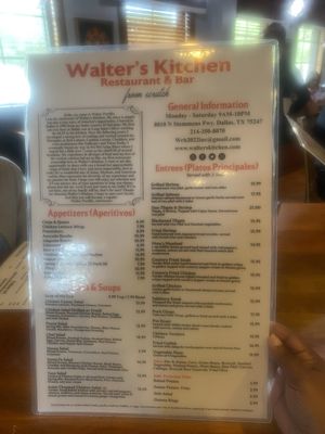 Menu photo 3 Walter's Kitchen Dallas, TX