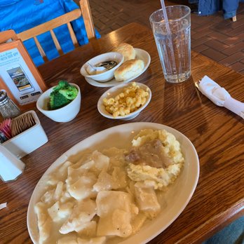 Cracker Barrel Old Country Store - Chicken and dumplings, mashed potatoes, Mac and cheese, steamed broccoli and biscuits. - Breakfast & Brunch Near Me - Hagerstown, Maryland Cracker Barrel Old Country Store - Chicken and dumplings, mashed potatoes, Mac and cheese, steamed broccoli and biscuits. - Breakfast & Brunch Near Me - Hagerstown, Maryland