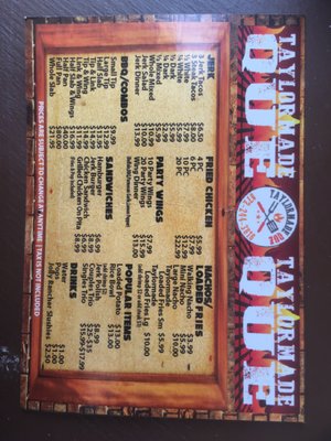 Menu photo 1 Taylormade Que Chicago, IL