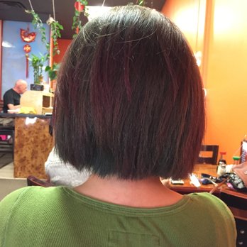 Hairadise - Uneven hair without bright colors showing as requested, not longer in front nor bangs on one side given - Hair Salons Near Me - Plattsburgh, New York Hairadise - Uneven hair without bright colors showing as requested, not longer in front nor bangs on one side given - Hair Salons Near Me - Plattsburgh, New York