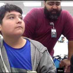 Poe Middle School - here's a picture of him before he brutally got yelled at by a teacher. *shame on you.*