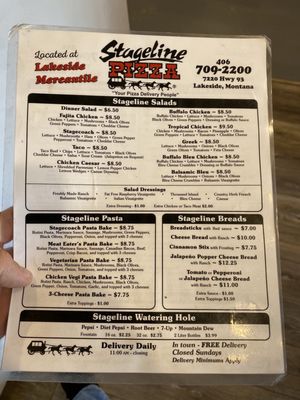 Menu photo 2 Stageline Pizza Lakeside, MT Menu photo 2 Stageline Pizza Lakeside, MT