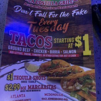 La Costilla Grill - Taco Tuesday w. A DJ - Mexican Near Me - Atlanta, Georgia La Costilla Grill - Taco Tuesday w. A DJ - Mexican Near Me - Atlanta, Georgia