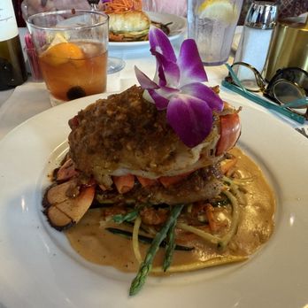 Red Fish Seafood Grill - This was a special on front of menu called King Of The Sea-- sea bass topped with a lobster tail. - Sushi Bars Near Me - Houston, Texas