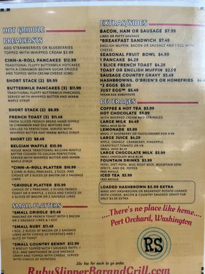 Menu photo 1 Ruby Slipper Bar and Grill Port Orchard, WA Menu photo 1 Ruby Slipper Bar and Grill Port Orchard, WA