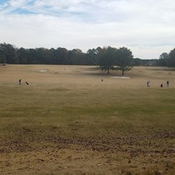 Vast driving range with lots of room for each golfer