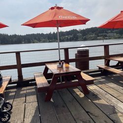 International C-Food Market - Tables outside on the river