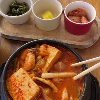 Step Korean Bistro - Soft tofu soup with seafood !! Omg delicious. - Korean Near Me - Sparks, Nevada Step Korean Bistro - Soft tofu soup with seafood !! Omg delicious. - Korean Near Me - Sparks, Nevada
