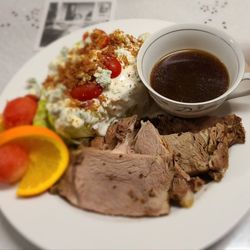 The Trolley House Tea Room & Antiques - Wedge salad (prime rib).