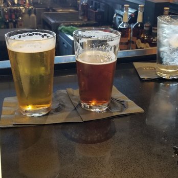 TEN 3 - Left to right, North Coast pilsner and Bosque Jetty Amber, $9 each. - New American Near Me - Albuquerque, New Mexico