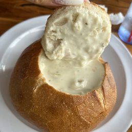 Clam Chowder in Bread Bowl