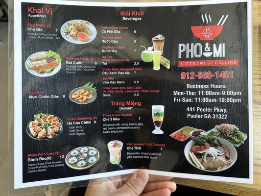Menu photo 5 Pho & Mi Pooler, GA