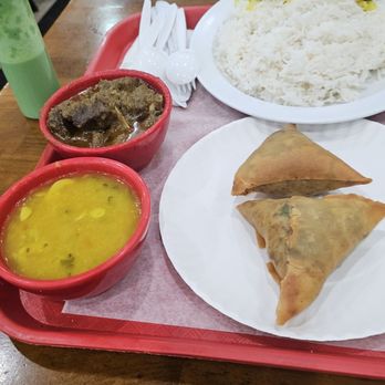 Merit Kabab Palace - Goat special - Comes with rice ,dhal , choice of vegetable curry. ( we had potatoes) - Indian Near Me - New York, New York Merit Kabab Palace - Goat special - Comes with rice ,dhal , choice of vegetable curry. ( we had potatoes) - Indian Near Me - New York, New York