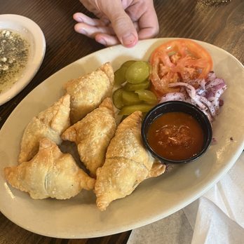 Pasha Mediterranean Grill - Samosas -- like a Greek empanada, so flavorful! - Mediterranean Near Me - Selma, Texas