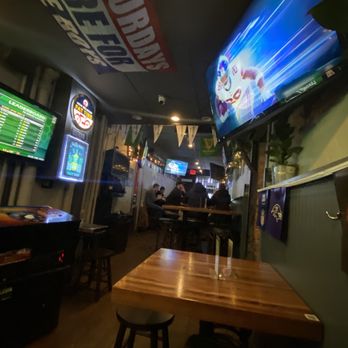 The Hairy Lemon Pub - a table with a beer glass on it - Sports Bars Near Me - New York, New York The Hairy Lemon Pub - a table with a beer glass on it - Sports Bars Near Me - New York, New York