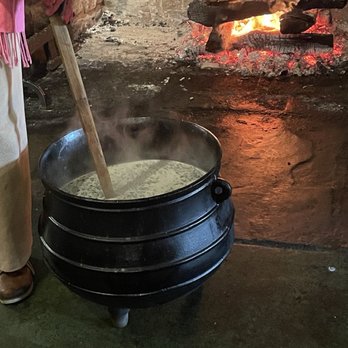 Salem Cross Inn - stirring the Chowder of the Sea in the cast iron cauldron - Venues & Event Spaces Near Me - West Brookfield, Massachusetts