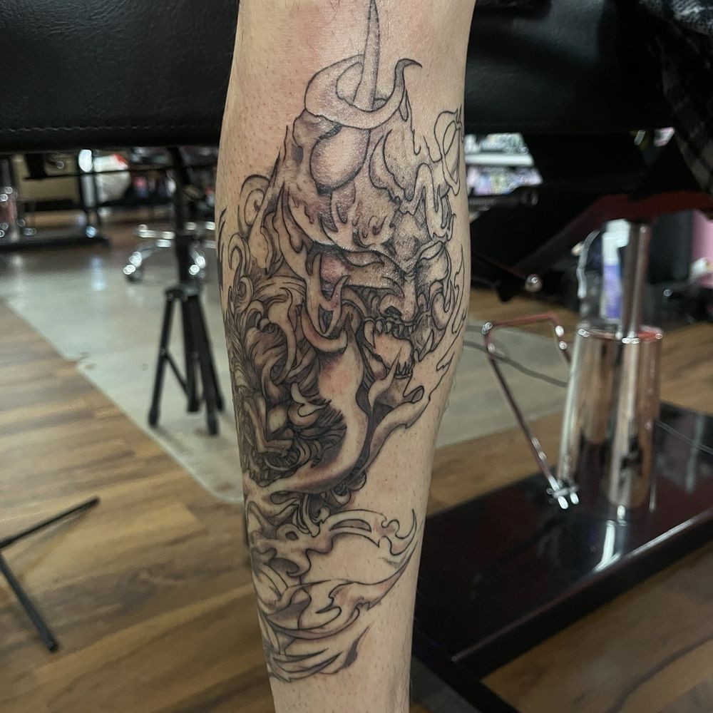 Redemption Ink - Leg tattoo - Tattoo Near Me - Houston, Texas
