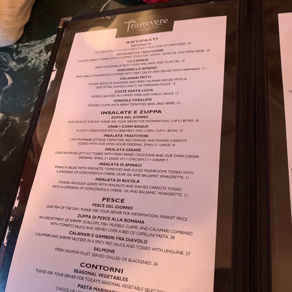 Café Trastevere - Menu - Italian Near Me - Orlando, Florida Café Trastevere - Menu - Italian Near Me - Orlando, Florida