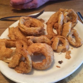 Poor Richard's Cafe - Half Oder of onion rings After eating some - Breakfast & Brunch Near Me - Plano, Texas