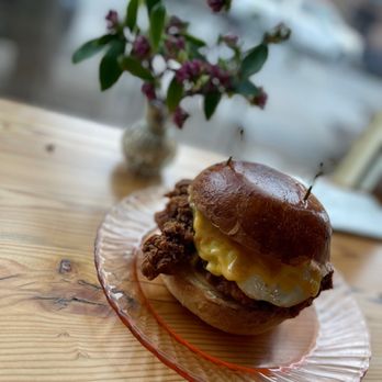 The Washburne Cafe - Fried Chicken Breakfast Sandwich - Breakfast & Brunch Near Me - Springfield, Oregon The Washburne Cafe - Fried Chicken Breakfast Sandwich - Breakfast & Brunch Near Me - Springfield, Oregon