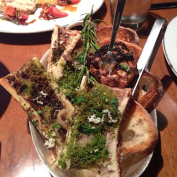 Blue Duck Tavern - Roasted bone marrow served with garlic and toast - New American Near Me - Washington, DC, District of Columbia