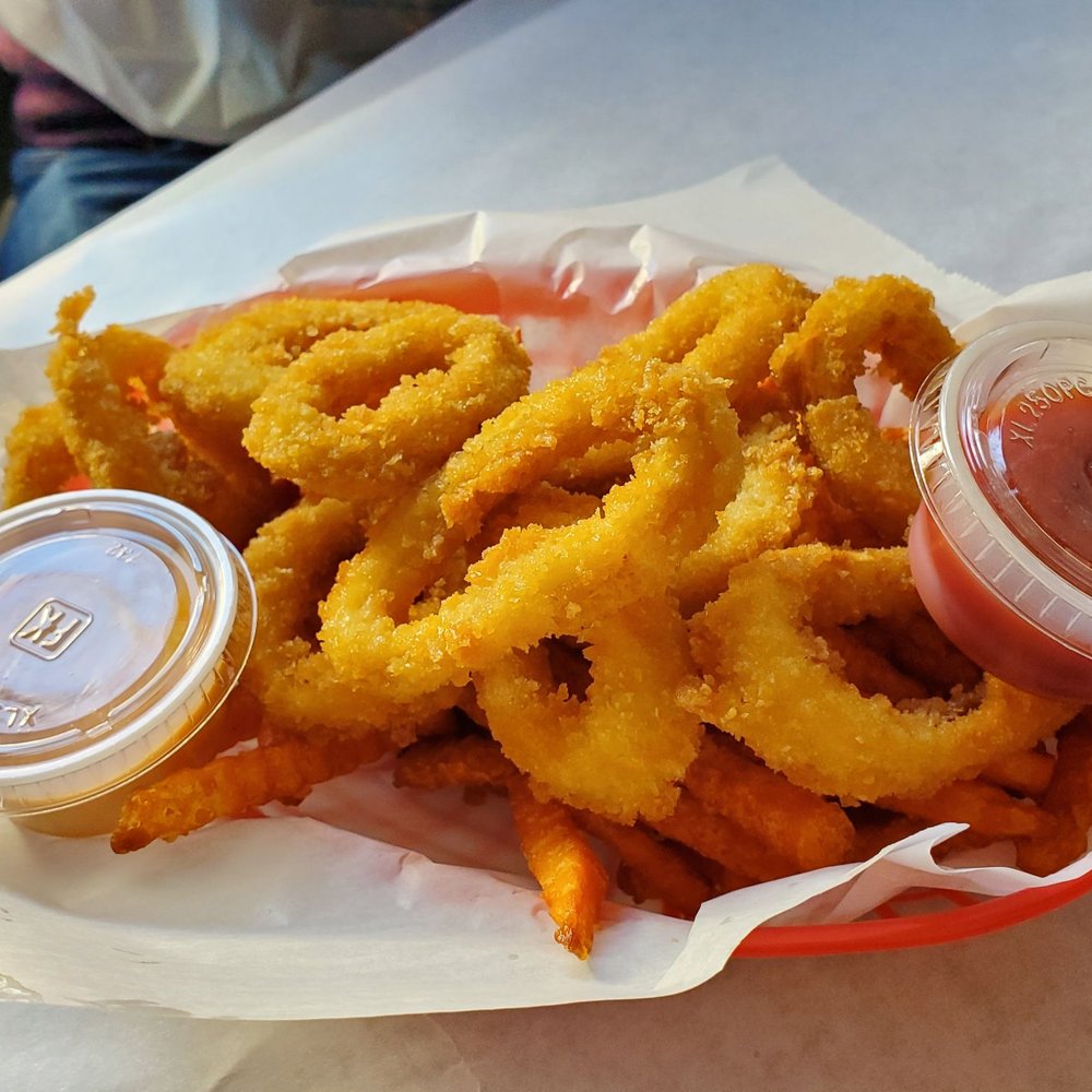 Bag O' Crab - Fried calamari with sweet potato fries. Only $1 extra for the fries if you order any fried appetizers - Seafood Near Me - Berkeley, California