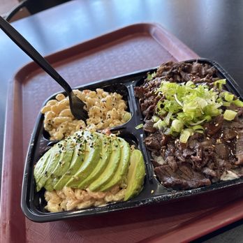 Wagyu Meat & Grill - Beef Plate with double Macaroni Salad and Avocado - Korean Near Me - Irvine, California Wagyu Meat & Grill - Beef Plate with double Macaroni Salad and Avocado - Korean Near Me - Irvine, California