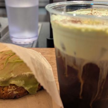 Rny Coffee Studio - Cold brew cream top pistachio and matcha scone - Cafes Near Me - Los Angeles, California Rny Coffee Studio - Cold brew cream top pistachio and matcha scone - Cafes Near Me - Los Angeles, California