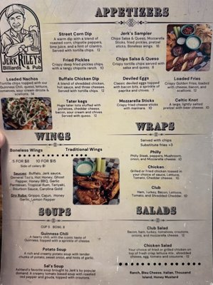 Menu photo 1 Jerk Riley’s Billiards and Irish Pub Ashland, KY Menu photo 1 Jerk Riley’s Billiards and Irish Pub Ashland, KY