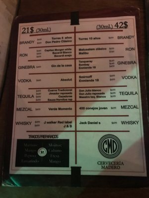 Menu photo 4 Cerveceria Madero Tijuana, BCN Menu photo 4 Cerveceria Madero Tijuana, BCN